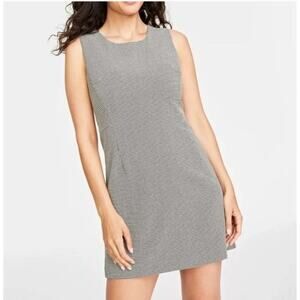 Macy’s ON 34th Sleeveless Houndstooth Mini Shift Dress Black & Ivory - Size 4